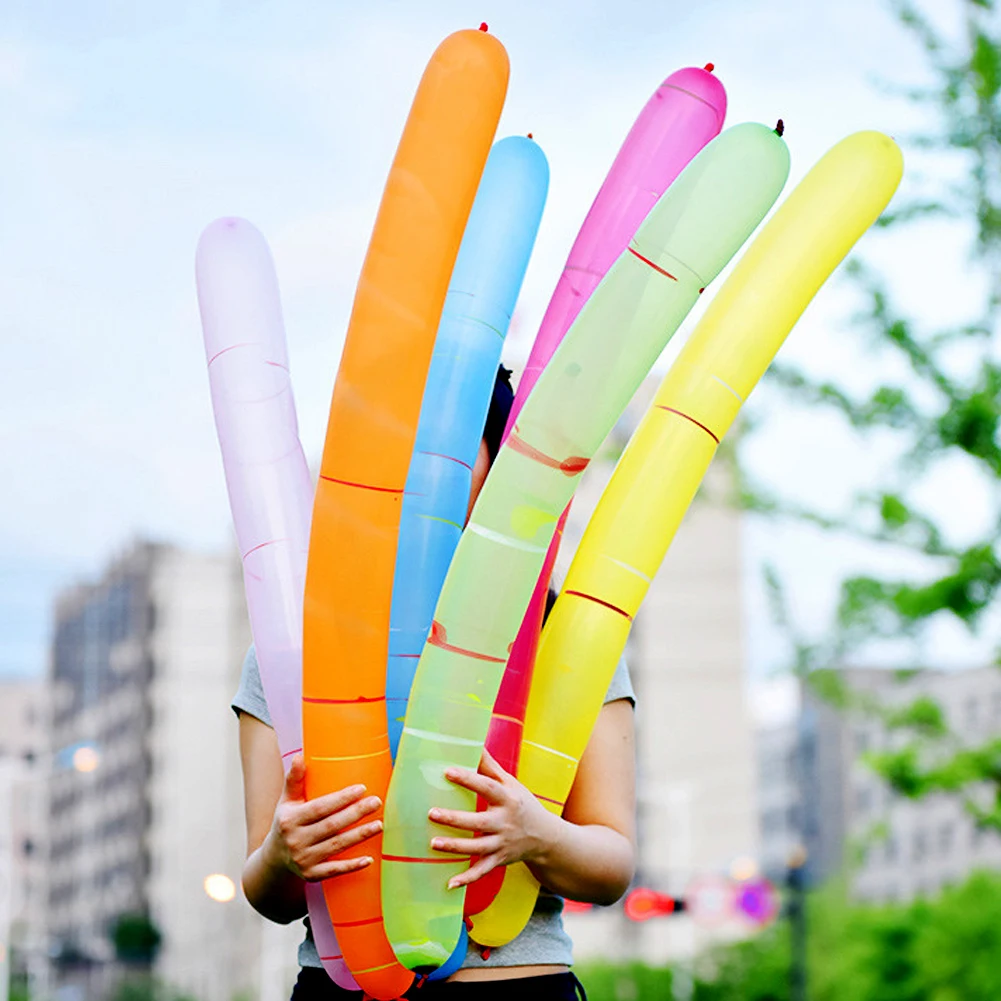 100PCS Rocket Balloons Screaming Balloons Flying Magic Long Balloons Holiday Festival Birthday Party Decorations Supply