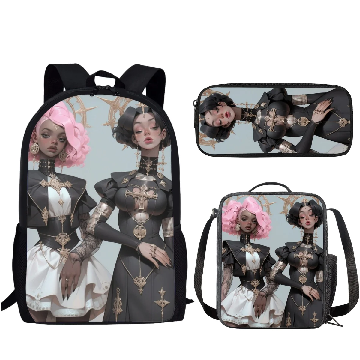 

BELIDOME Fashion Girls Design Backpack Casual School Bag Set of 3 for Kids Book Bag Children Travel Knapsack Mochila Escolar