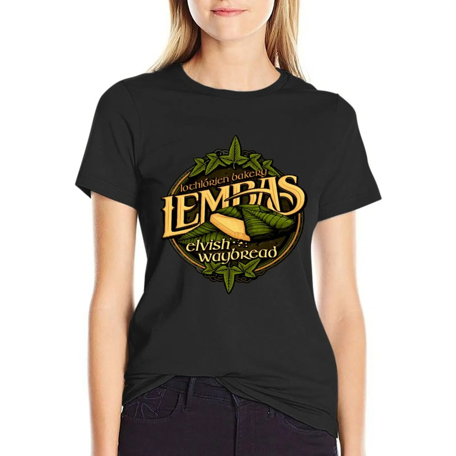 

lembas bread T-Shirt anime summer clothes workout shirts for Women loose fit