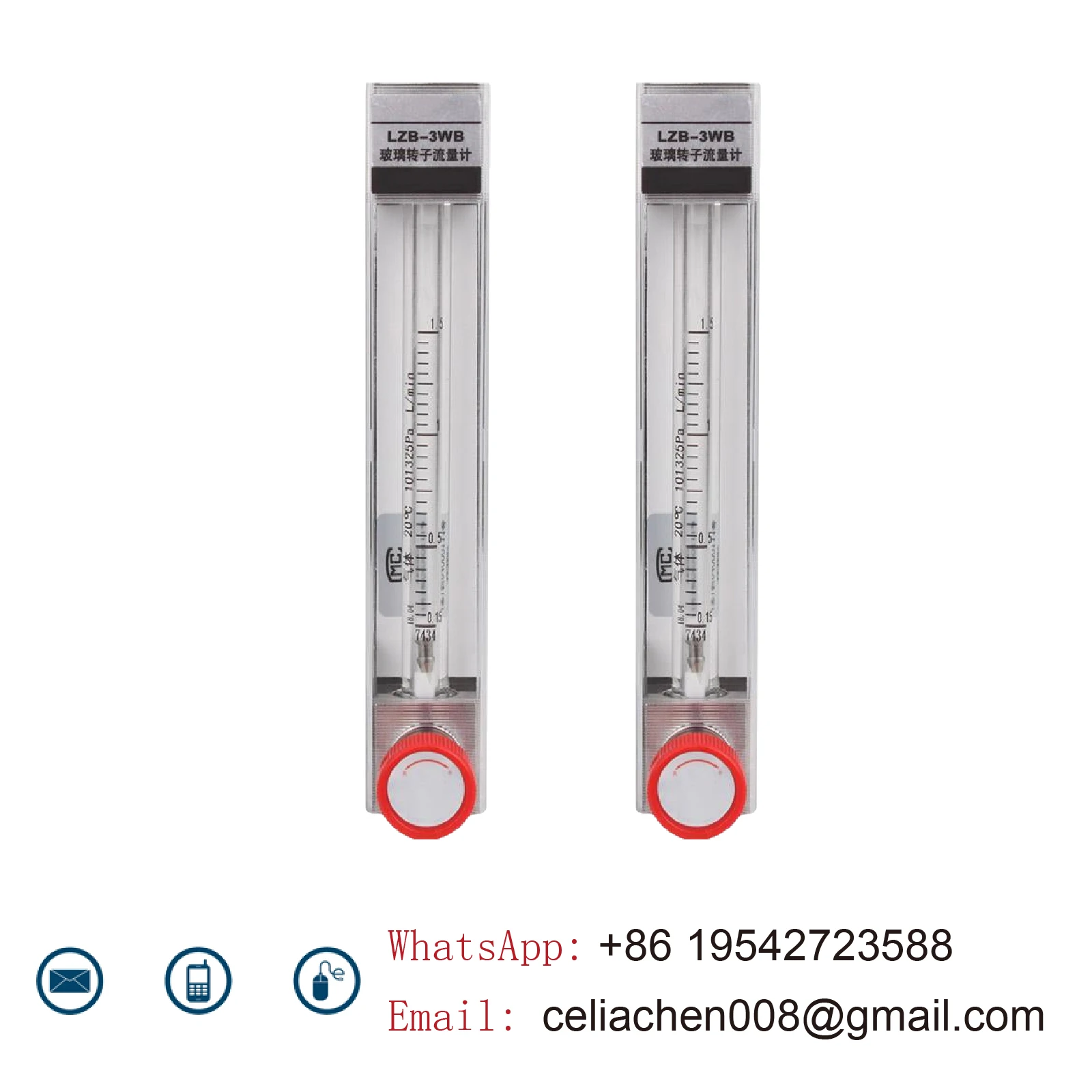 Glass Tube Rotameter Variable Area Flow Meter Precision Glass Tube Float Flow Meter for Liquid Gas DN3 DN4 DN6 DN10
