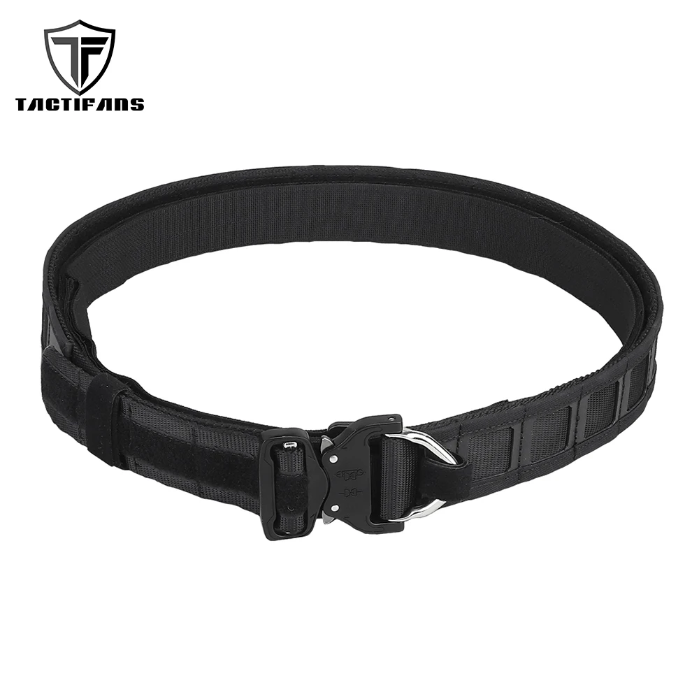 Hunting 1.5inch Combat Belt Quick Release Metal Buckle 3 Layer MOLLE Mens Belts Camo Airsoft Shooting Tactical Gear Accessories