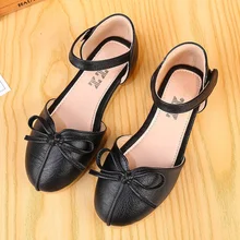 

2022 Spring Summer Girls Flat Princess Sandals Fashion Bowknot Toddler Shoes Kids Shoes For Party Wedding Party Single Shoes
