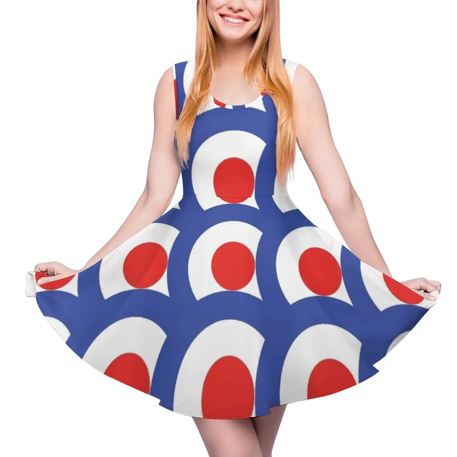 Mod Roundel Montage Sleeveless Dress chic and elegant woman dress summer dress daily