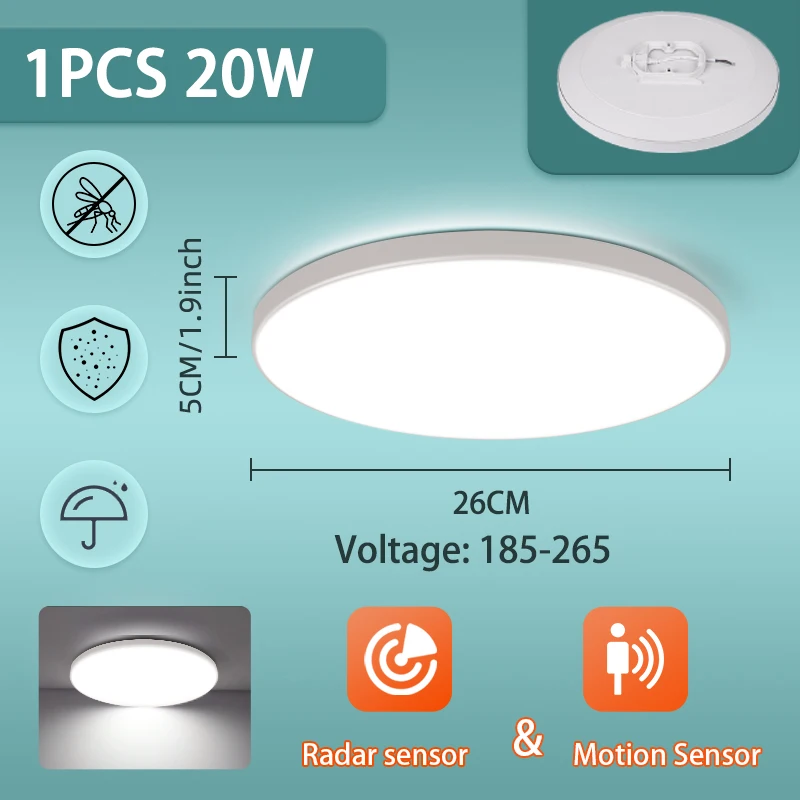 LED الرادار مصباح لجهاز الاستشعار Led مصباح السقف...