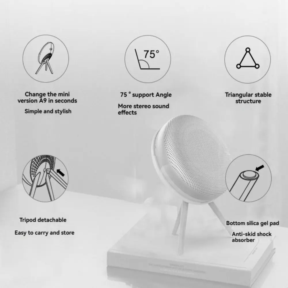 Desktop Speaker Mount Speaker Stand Enhanced Stability Vibration Reduction Holder for B&O Beosound A1 2nd Gen/Beoplay A1
