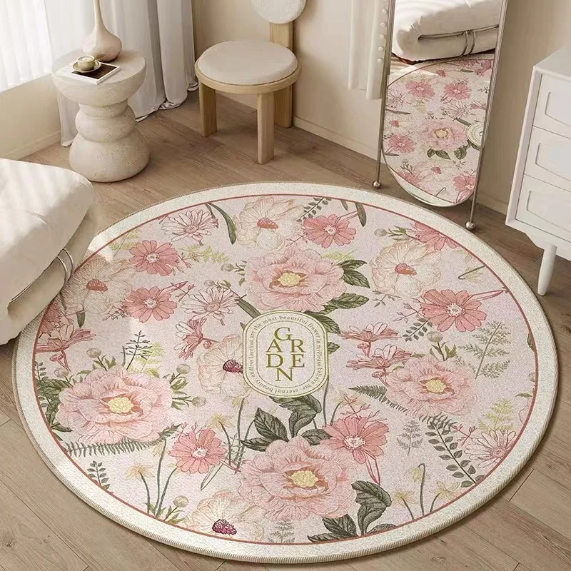 Imitated Cashmere Carpet VIKAMA Imitation Cashmere Carpet Bedroom Round Bed Blanket Light Luxury Advanced New Home Thickened Foot Mat
