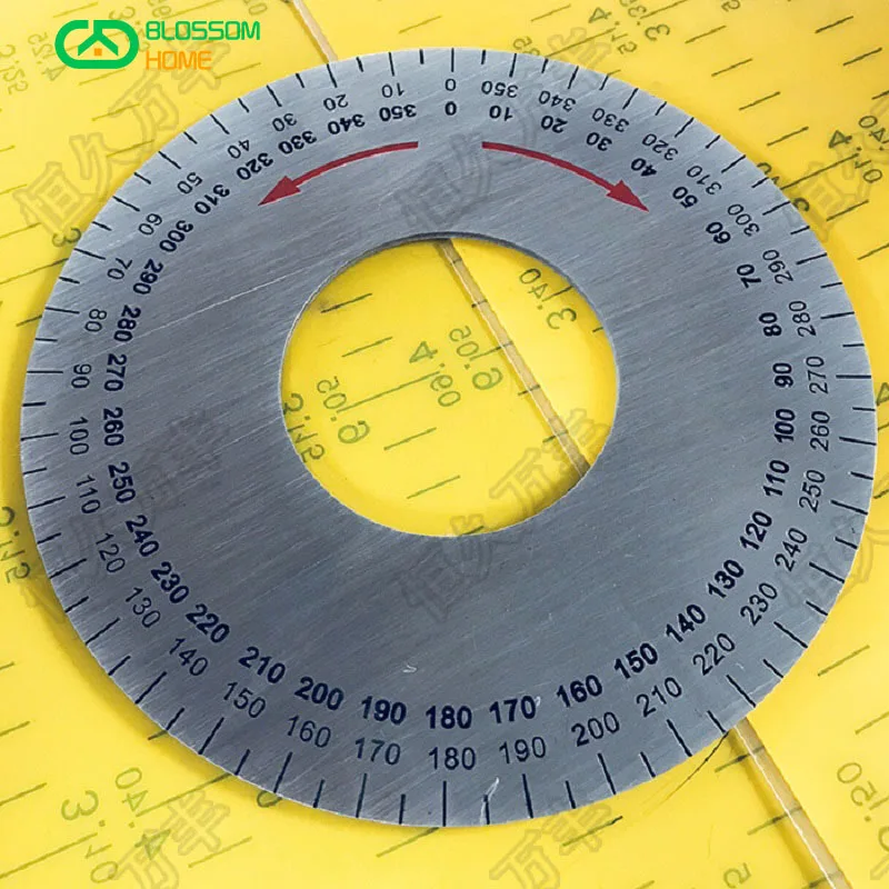 150x60x2mm Stainless steel decorative plate Machine tool 360 degree Stainless steel dial scale disc tool 2
