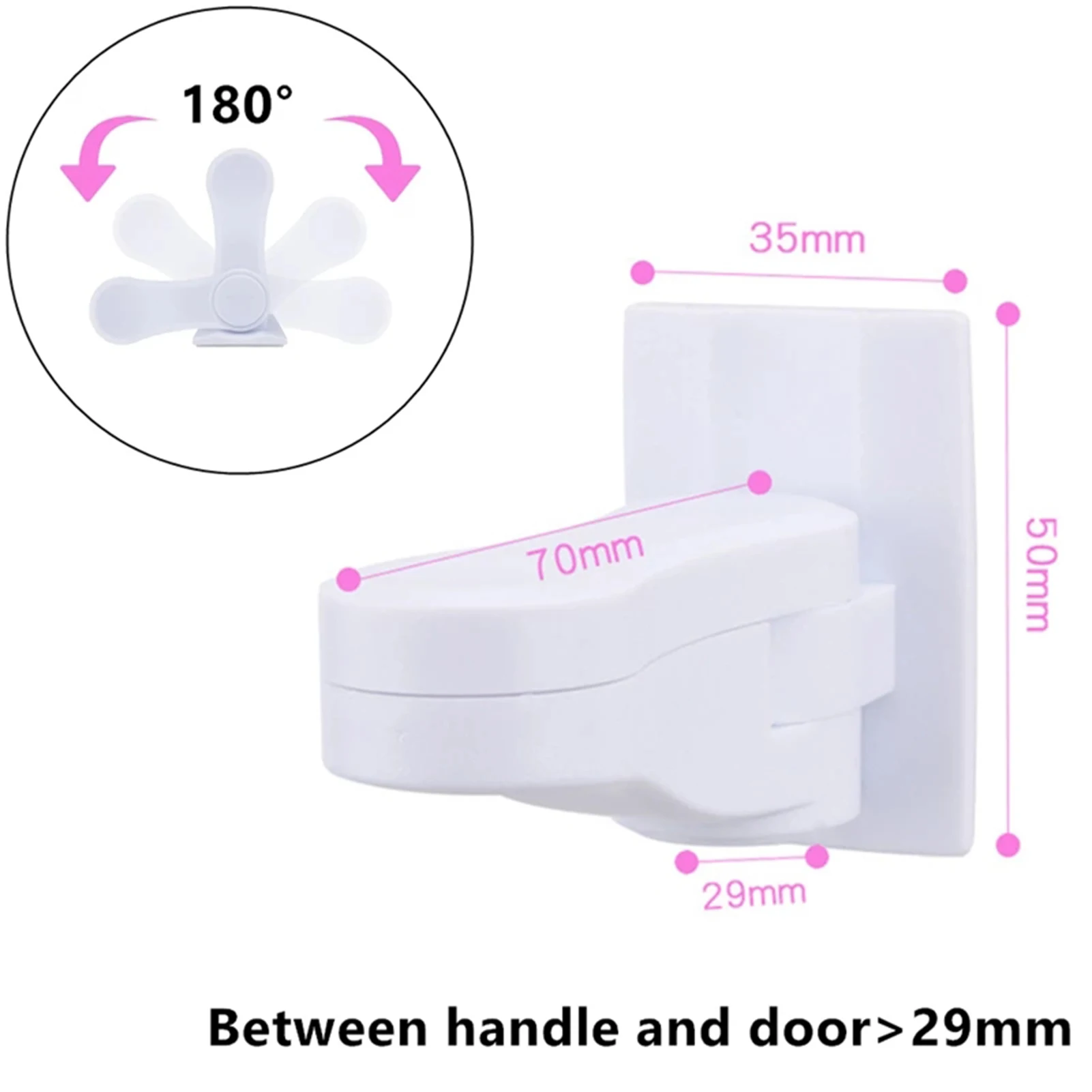 Door Handle Fixing Latch For Baby Kids Proofing Door Handle Lock Child Proofing Door Knob Lock Safety Protection Device Stopper images - 6