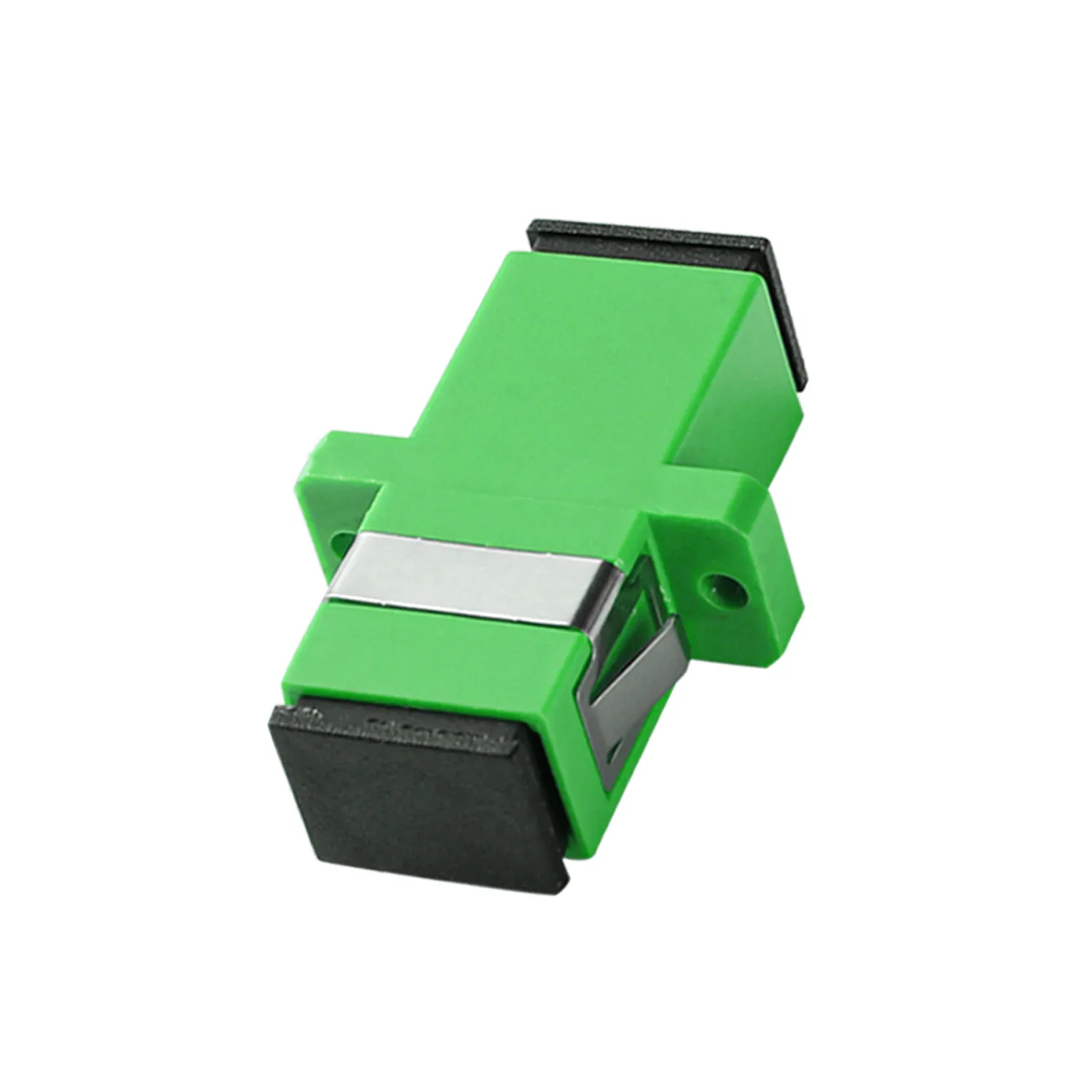 10 Pcs SC APC Couplers Simplex Fiber Optical Adapters Cable Connectors SM Flange Type FTTH