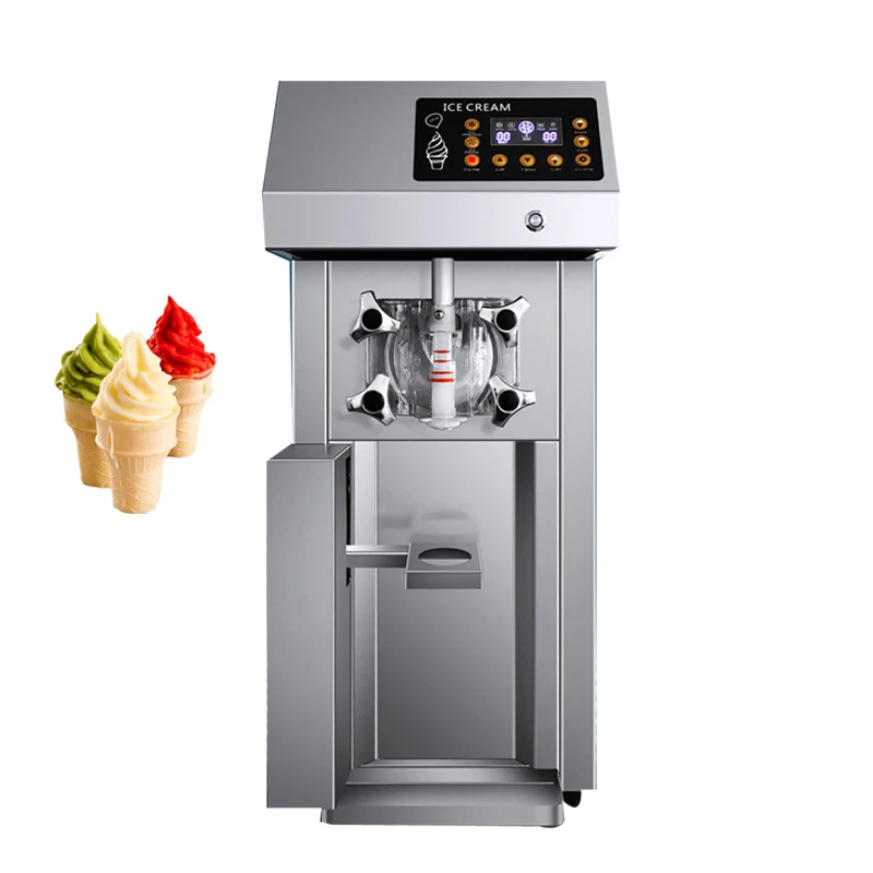 

Automatic Ice Cream Machine Three Flavors Ice Cream Makers Sweet Cone Freezing Equipment Commercial 1250W