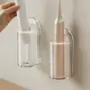 Wall Mount Electric Toothbrush Holder Space Saving Punch-Free Toothbrush Storage Rack Transparent Electric Toothbrush Base 5