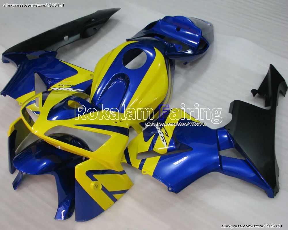 

Для Honda CBR600RR F5 2005-2006 CBR600 RR 05-06 CBR 600RR синий/желтый/черный ABS Мотоциклетный комплект обтекателей (литьё под давлением)