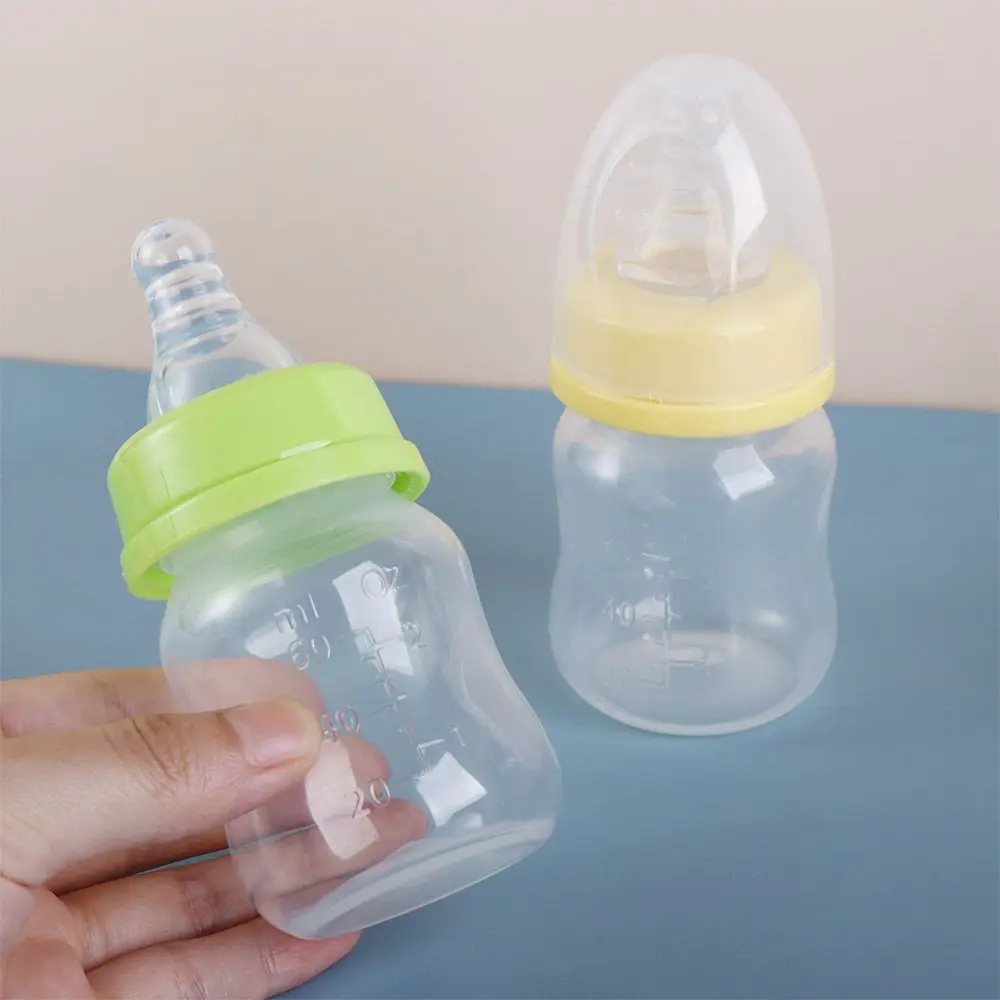 60ml Milk Bottle Portable Mini Baby Nursing Feeding Bottles for Infant Nipple Care Feeder Fruit Juice