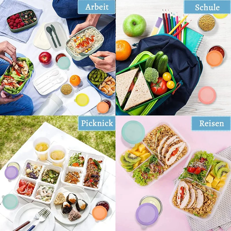 【CLEARANCE】3Pcs 50Ml Salad Dressing Container To Go, Stainless Steel Condiment Containers Cups With Silicone Lids For Bento Box
