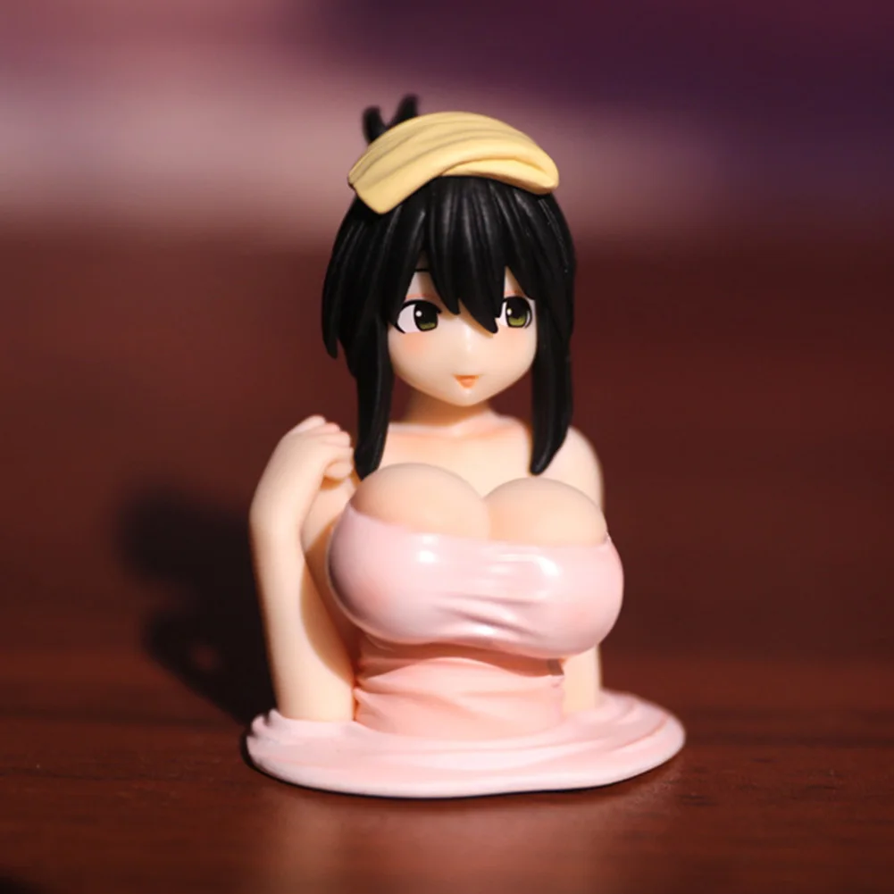 섹시한 애니메이션 흔들리는 가슴 콘솔 대시 보드 인테리어 액세서리, 소녀 소년 성인 피규어 컬렉션 모델 인형 완구, 1 개