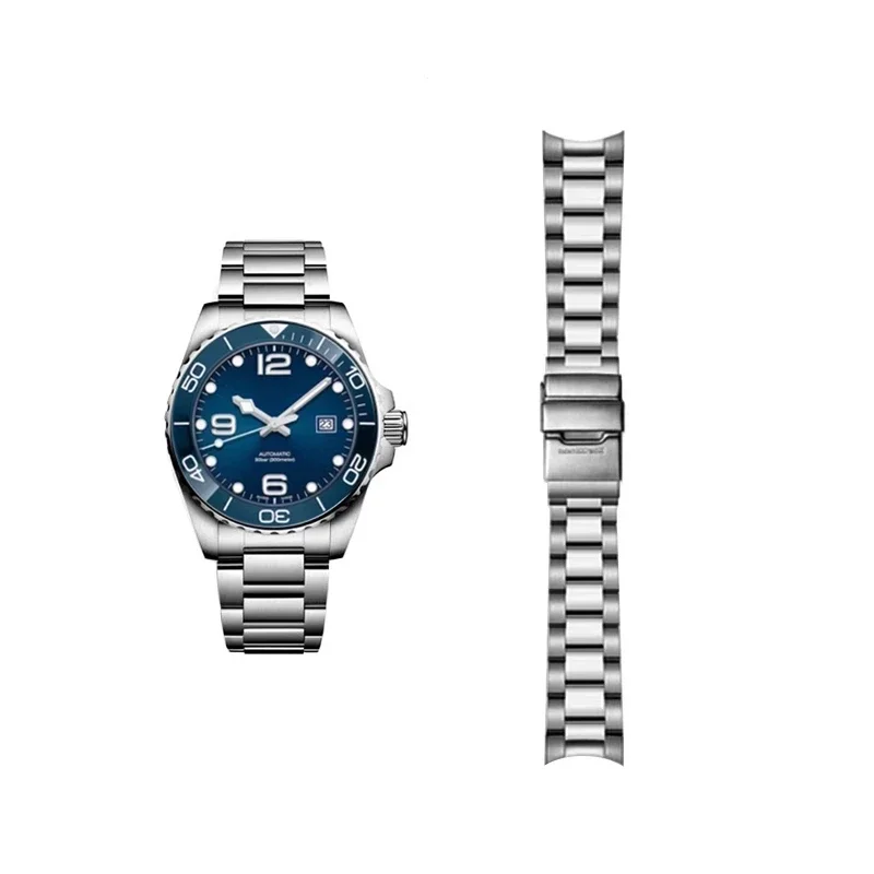 Per Longines Conquest Original Sostituisci La Cintura In Acciaio L3.781.4 Men 782 742 New Old Style Business Cinturini Da 21Mm A Prova Di Dolce