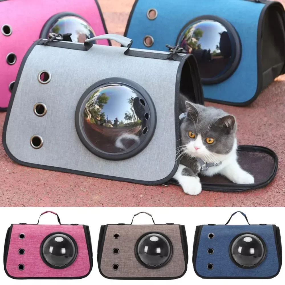 Foldable Pet Carrier Backpack 360&deg; Ventilated Mesh Space Capsule Design Cats Dogs Travel Outdoor Lightweight Handheld Bag pet carrier bag pet carrier backpack pet bag