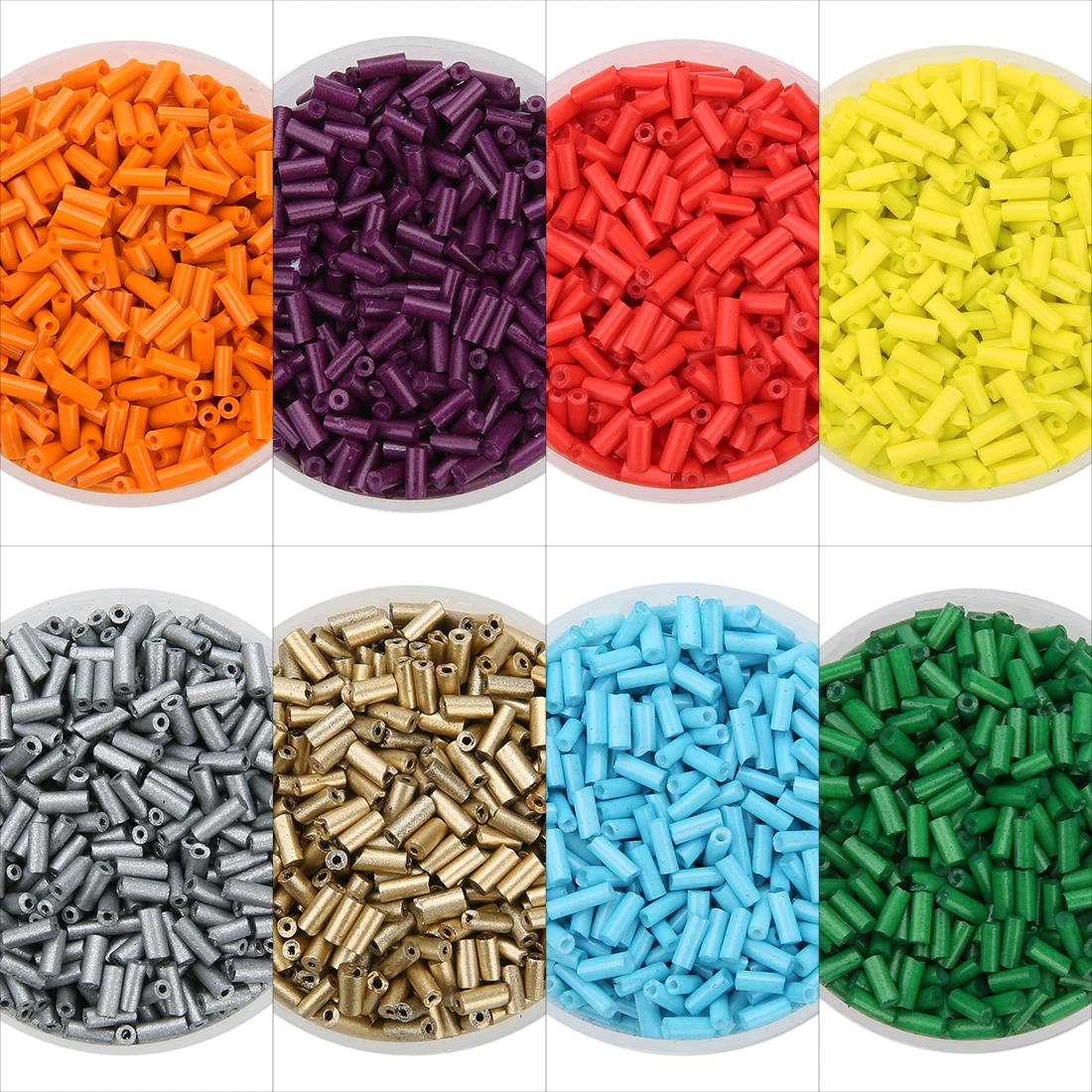 

1600Pcs/Lot 4-6mm Tubular Glass Seed Beads Pure Color Lines Loose Spacer Seed Beads For DIY Jewelry Making Handmade Bracelet