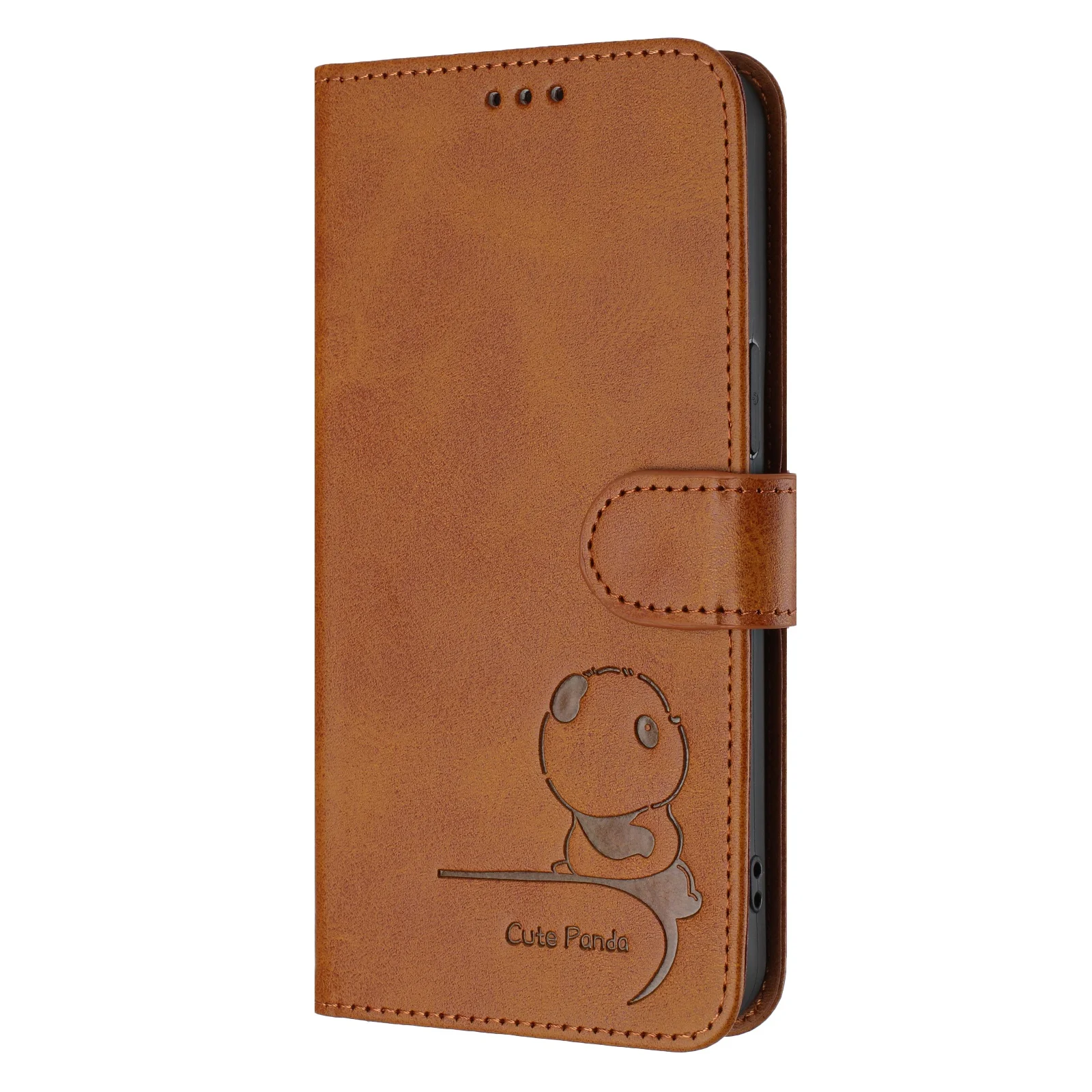 Cute Panda Leather Flip Cover Phone Case