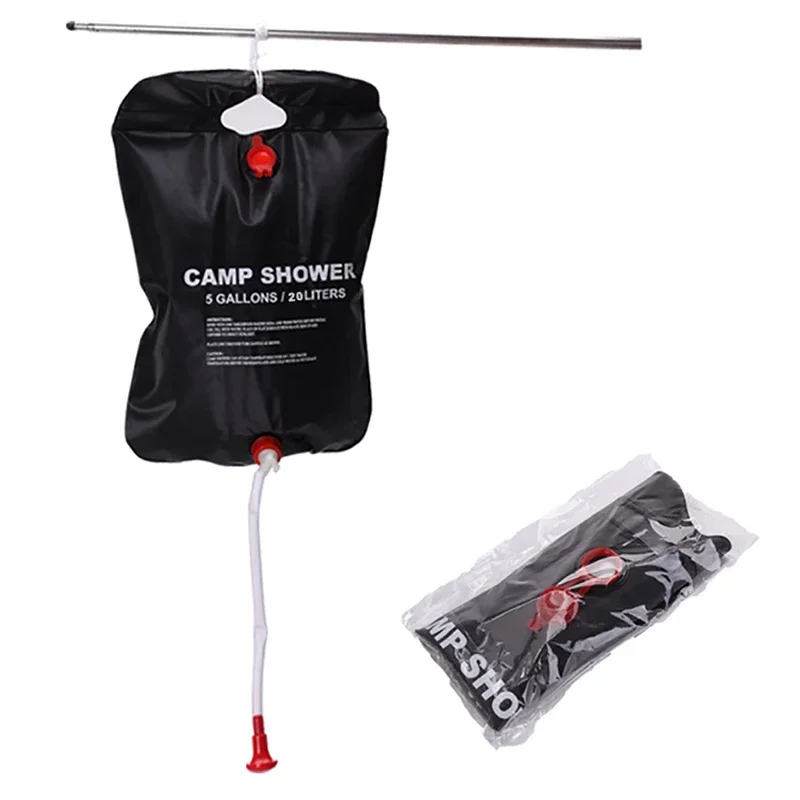 20L Foldable Solar Shower Bag Outdoor Bath Water Bag Camping Sun Compact Heated Water Shower Bags Scrubbing Pool Accessories插图2