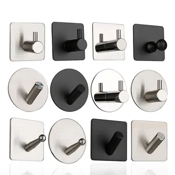 Ganci autoadesivi in acciaio inossidabile 304 di alta qualità Gancio per doccia Gancio per bagno Gancio per cucina Gancio per bagno Appendiabiti da parete per uso domestico 1
