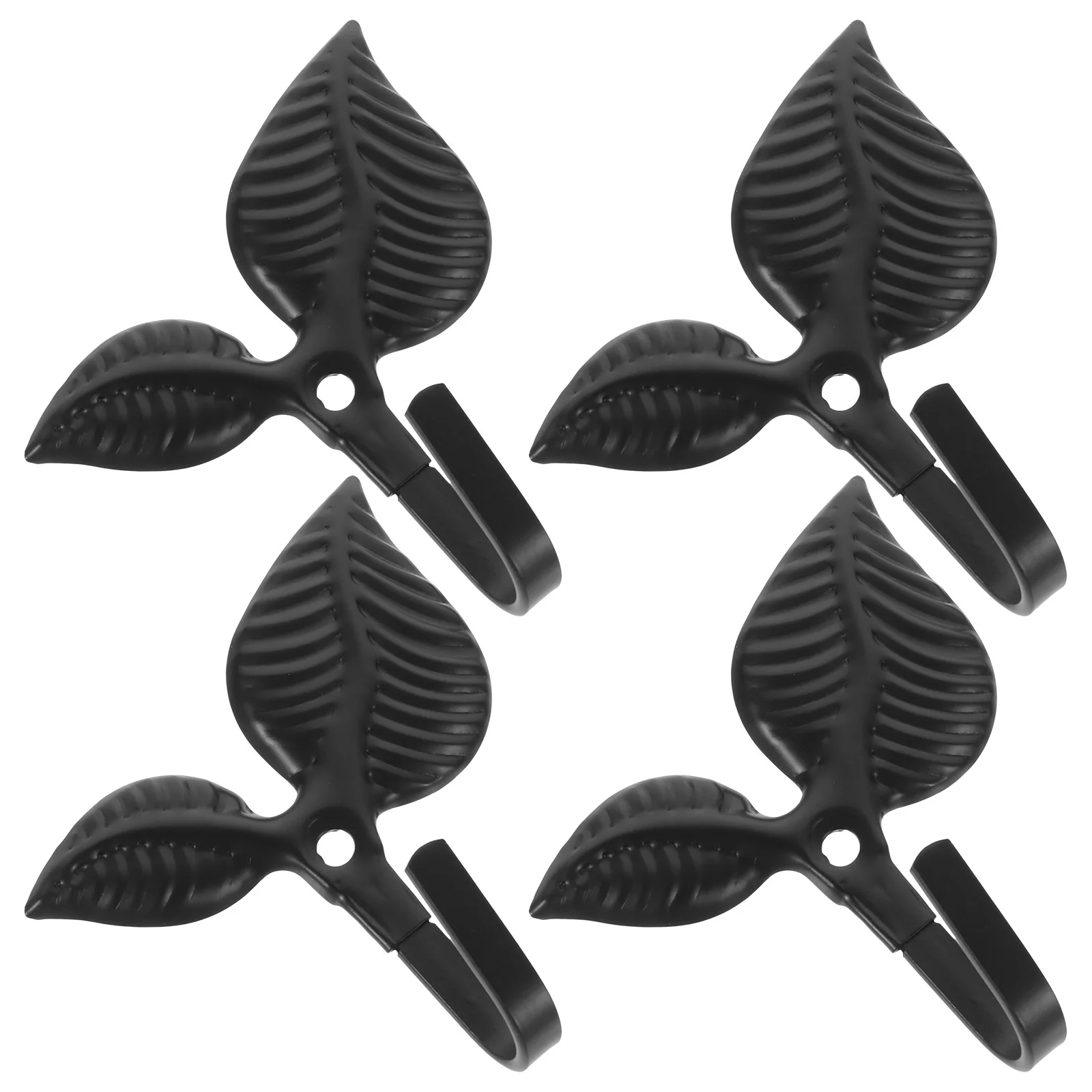 

4 Pcs Retro Decor Bathroom Hooks Door Wall-mounted Metal Gold For Hanging Coats