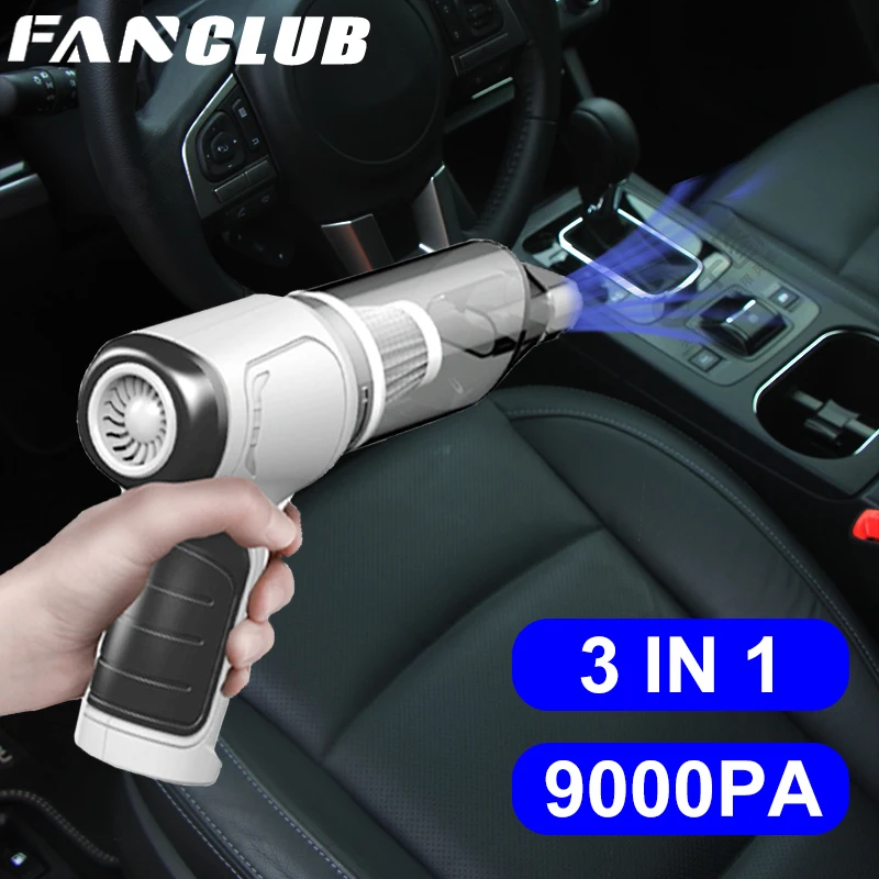 9000pa 3 In 1 Car Wireless Vacuum Cleaner 120w Blowable Cordless