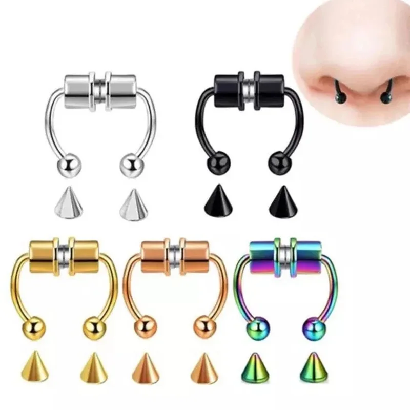 2021 Fake Pierced Nose Ring Alloy Nose Ring Ring Spacer Women Fashion Body Jewelry Gift