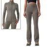 Lemon Women Defines Jacket Groove High Waist Flared Pants Outerwear Nylon Stretch Zipper Running Yoga Long-sleeved Top Jacket 1