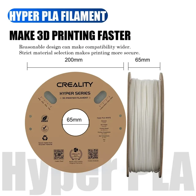 Creality PLA Filament Hyper PLA High Speed 3D Printer Filament 1.75mm  1kg(2.2lbs)/Spool Dimensional Accuracy for Most FDM Printe - AliExpress