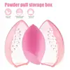 New Beauty Cosmetic Sponge Storage Box Makeup Powder Puff Empty -shaped Frame Transparent Puff Case Make Up Organizer Holders 5