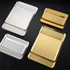 Silver Gold Stainless Steel Serving Plate Restaurant BBQ Skewers Sushi Tray Large Shallow Tray Food Storage Plates For Kitchen 6