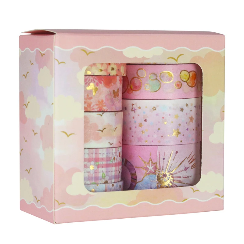 9 pcs/set Sweet Memories Gilding Washi Tape Set Scrapbooking Diy Journal Stationery Deco Art Supplies Masking Tapes Gift 5
