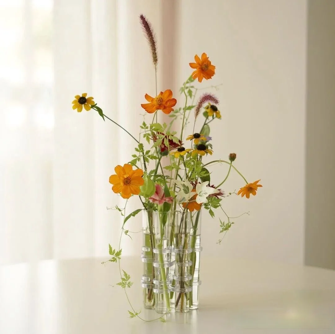 Juego de tubos de florero de vidrio transparente, soporte colgante para  flores, contenedor para plantas, jarrones de flores para el hogar,  decoración de la habitación - AliExpress, image size:1080x1077