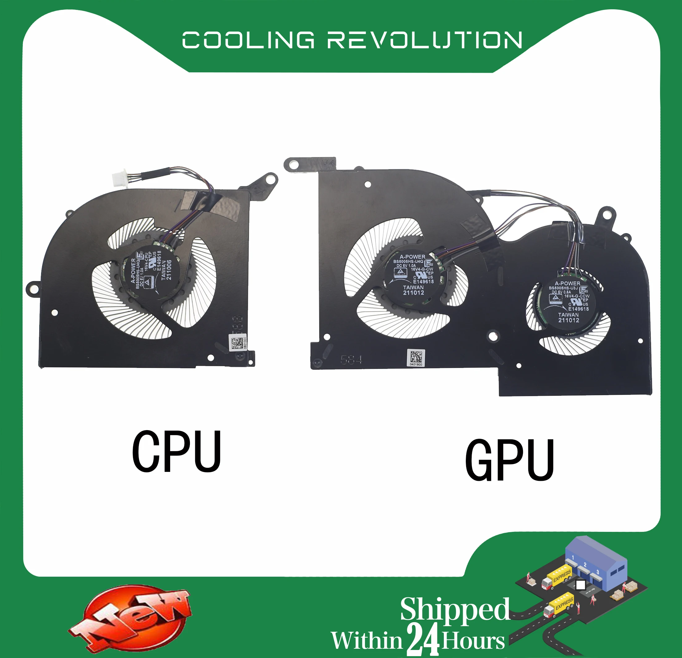 Laptop Cpu Gpu Ventilador de Refrigeração 4pin Msi Gs66 Discrição Bs5005hs-u4q Bs5005hs-u3j Dc5v Ms16v4 16v4