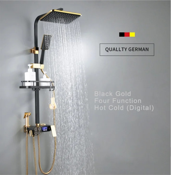 Hot and Cold Digital Shower Set Faucet Bathroom Shower System