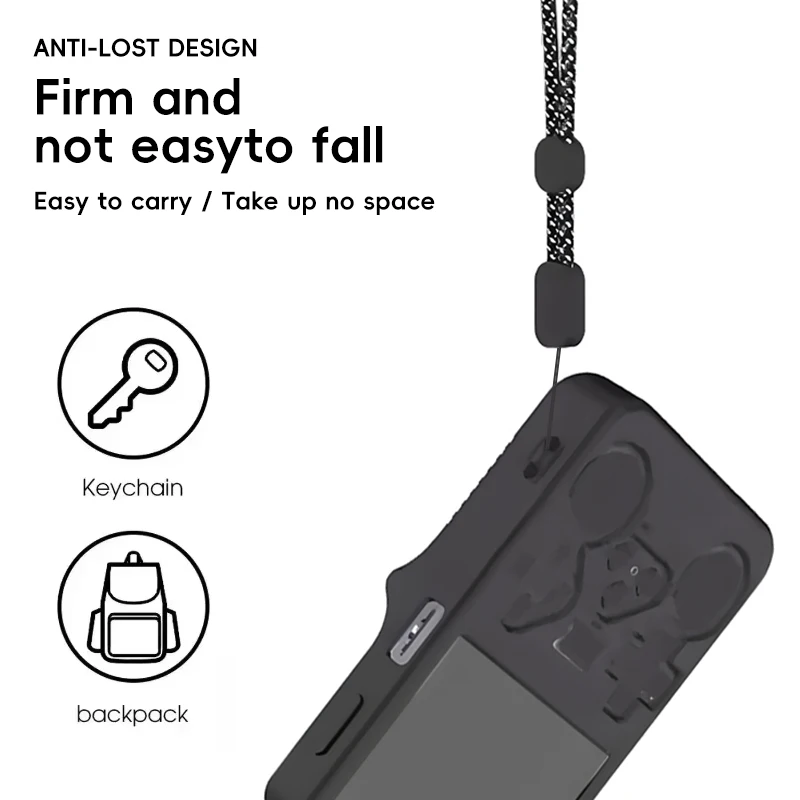 5-in-1 Soft Silicone Game Console Case with Lanyard & Tempered Glass Screen Protectors