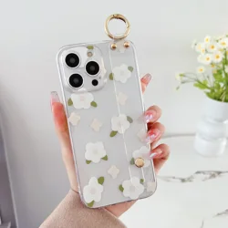 Floral Wrist Strap Protective Case - Moto S30 Pro (T345)