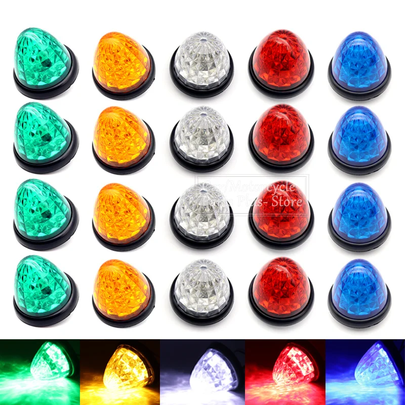 4/6x Waterproof 24V LED Side Marker Lights Indicator Turn Signal