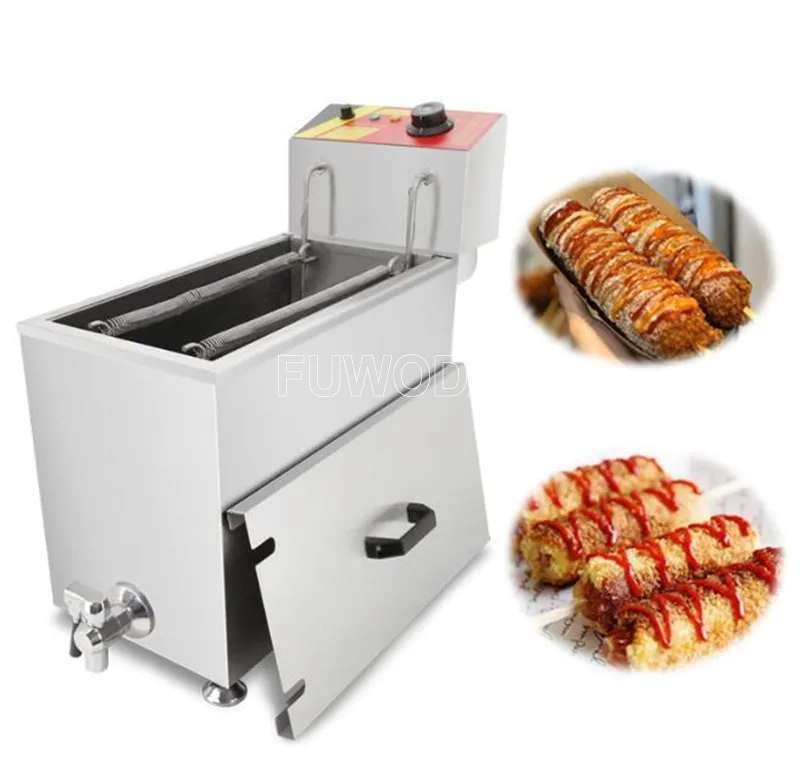 110V/220V 3KW Commercial 26L Cheese Hot Dog Fryer Electric Hot Dog