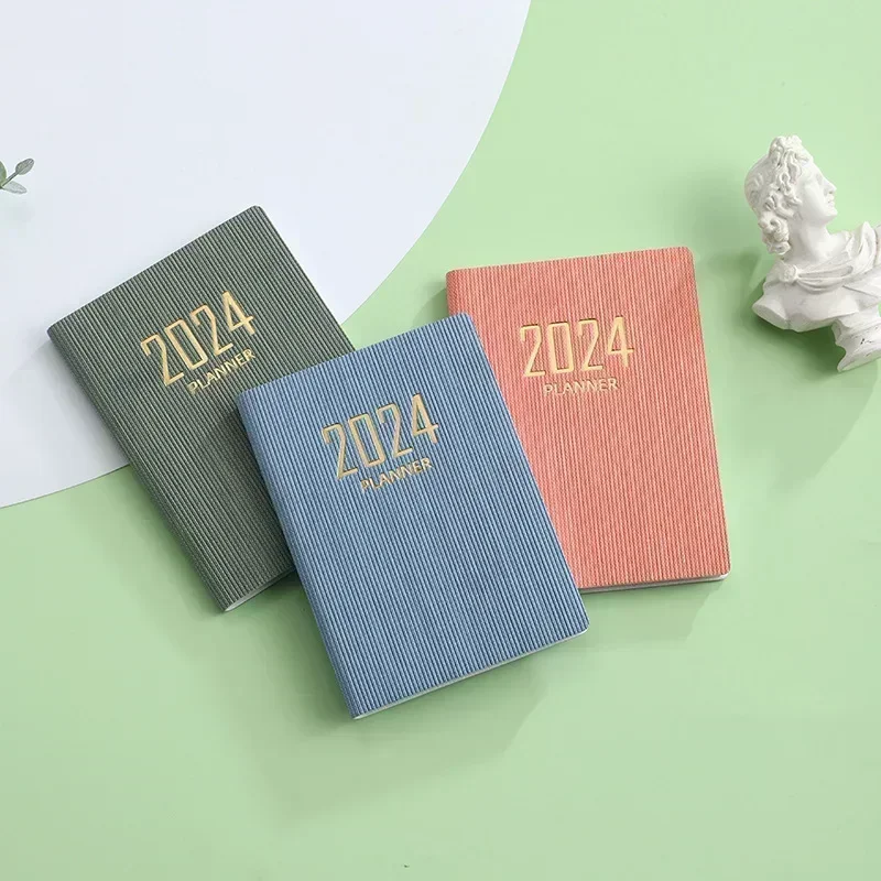 Student Notebook Bullet Journal Notebook Leather Notebook Budget Binder Notebook A7 Mini Portable Agenda Book Diary Weekly Planner Notebooks To Do List English Notepad With Calendar School Office Supplies