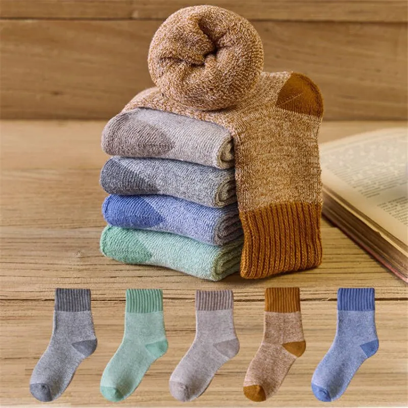 5PairsBabyBoysWinterSocksCartoonBearKidsSpringAutumnCotton