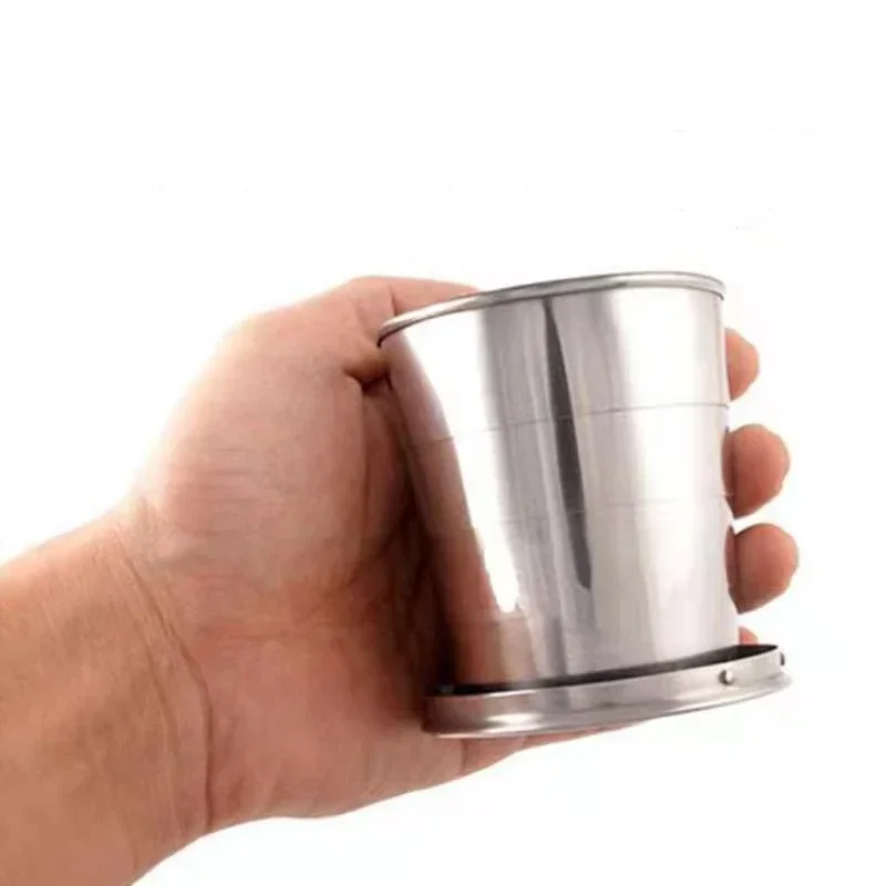 Collapsible Stainless Steel Cup for Camping and Outdoor Use