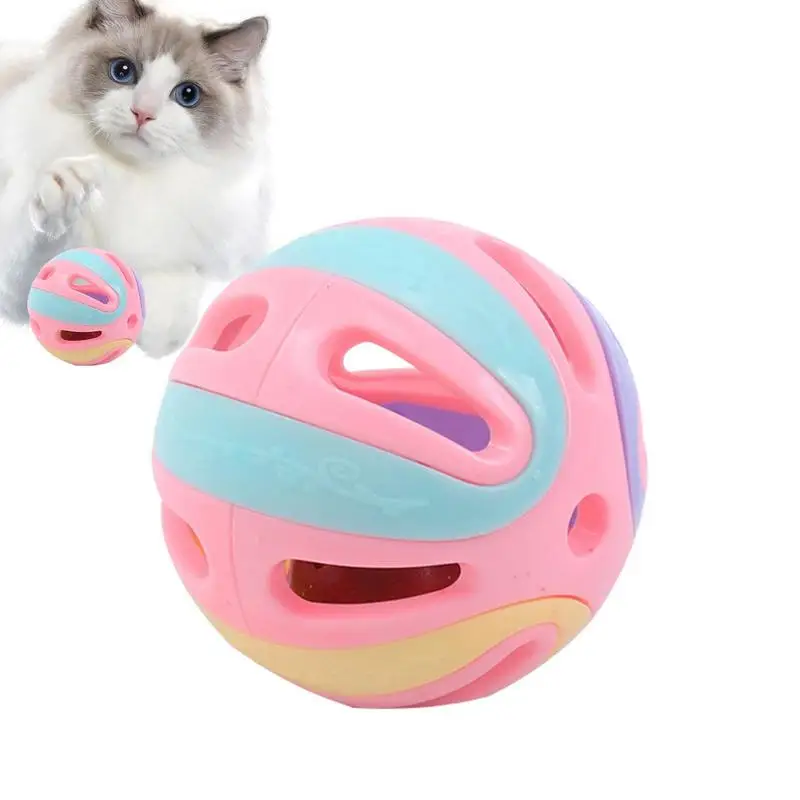 

Jingle Bell Cat Toy Cat Pounce Jinggle Ball Playing Chew Rattle Scratch Plastic Ball Interactive Cat Training Toys Pet Supplies