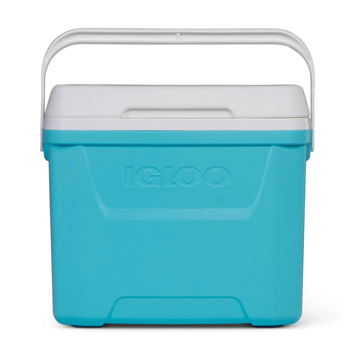 Igloo 28 QT. Laguna Hard-Sided Ice Chest Cooler, Aqua Blue and White