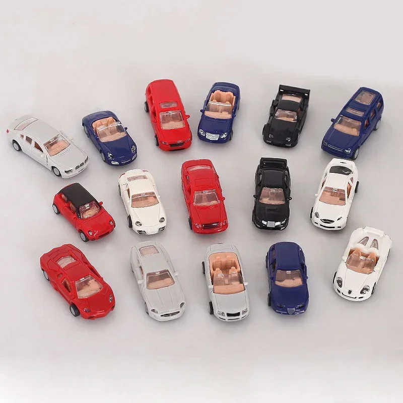 1 Pcs 4D Kunststoff Montieren Auto Maßstab 1:87 Moderne Sammlung Puzzle Montage Spielzeug Für Kinder