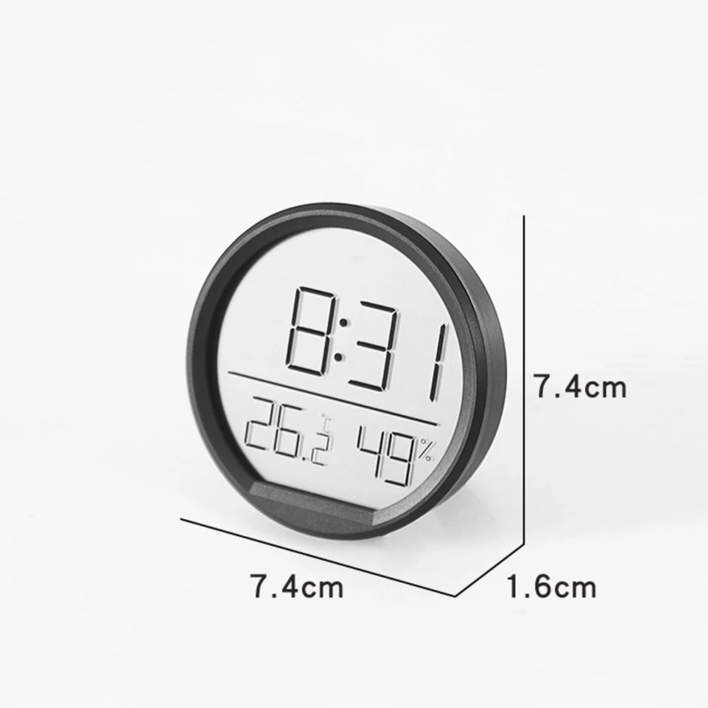 전자 습도계 알람 시계, LED 디스플레이 벽시계, 온도, 큰 숫자, 접이식 브래킷 LCD 디스플레이 시계, 벽