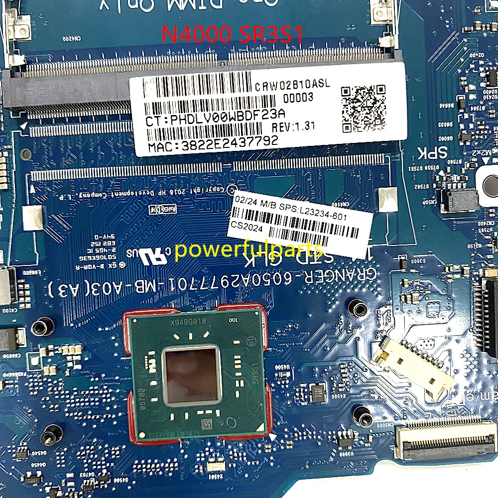 Placa-mãe para hp 240 g7 14-df 14-ck Cpu Built-in L23234601 6050a2977701-mb-a03 100 Funcionando Testado - Imagem 4