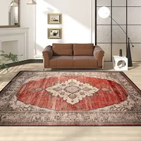 Vintage Persian Carpet Large Area Living Room Decoration Rugs Non Slip Washable Cloakroom Lounge Rug Customized Bedroom Mat 1