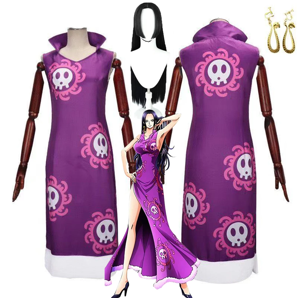 One Piece: Boa Hancock | Purple Snake-themed Dress Cosplay Costume Set 22 One Piece Boa Hancock Purple Snake-themed Dress Cosplay Costume
